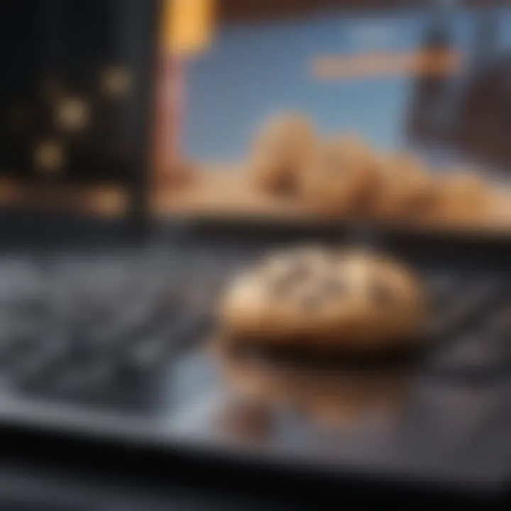 A laptop displaying promo codes for Cookies by Design