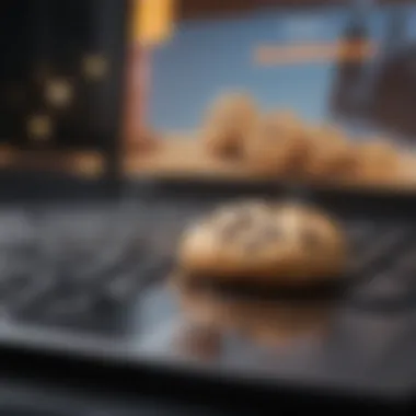 Unlocking Discounts Online A laptop displaying promo codes for Cookies by Design