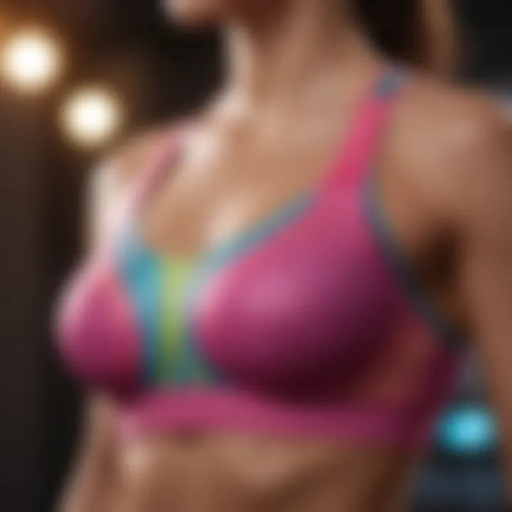 Colorful and vibrant sports bra for active lifestyle