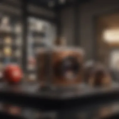 Luxury fashion items displayed elegantly