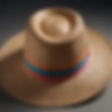 Stylish straw hat with a colorful ribbon