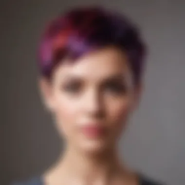 Edgy Pixie Cut with Vibrant Colors Edgy pixie cut with vibrant colors showcasing personal style.