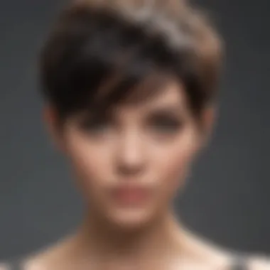 Textured Pixie Haircut Textured pixie haircut that emphasizes volume and movement.