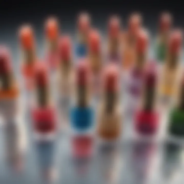 Colorful assortment of drugstore lip oils showcasing various shades and packaging.