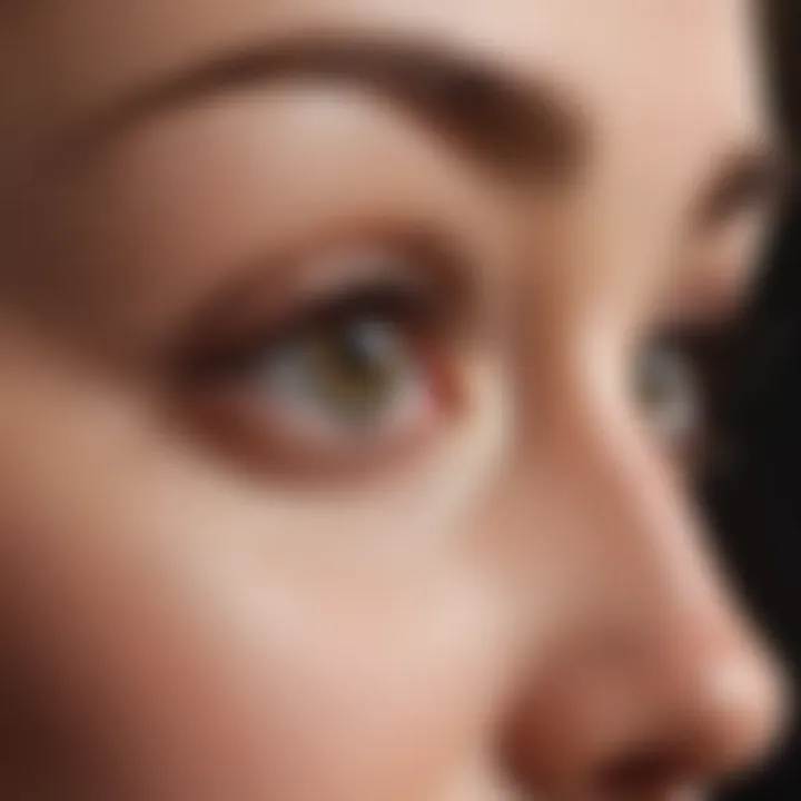 A serene setting demonstrating proper application technique of eyelash serum