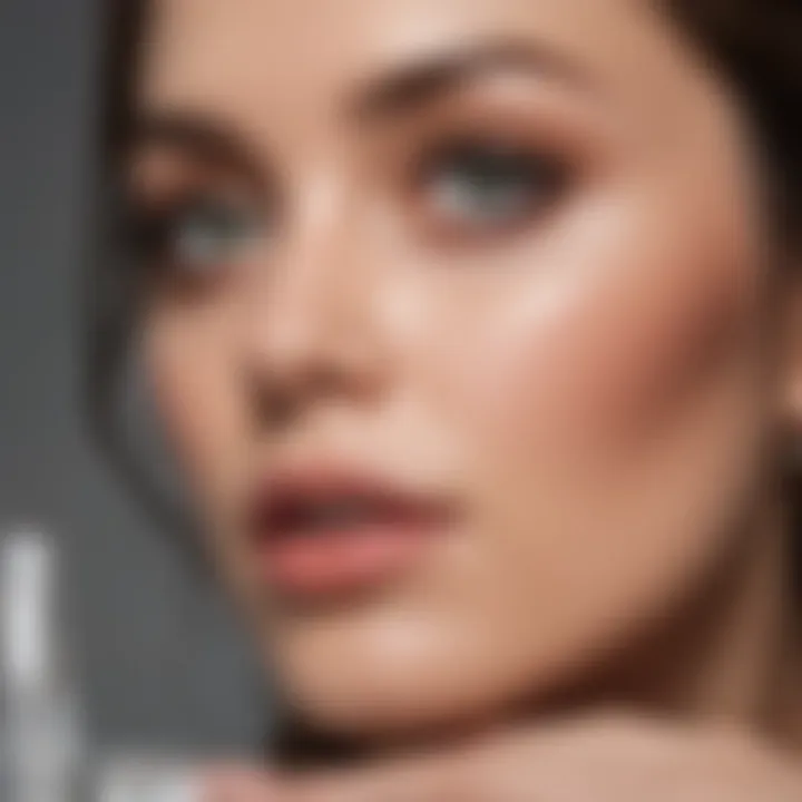Infographic illustrating key ingredients in eyelash serums