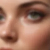 A close-up of luscious eyelashes enhanced by serums