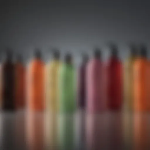 Variety of shampoo bottles showcasing different types and formulations