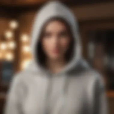 Chic Style: The Cropped Hoodie Trend Model showcasing a chic cropped hoodie