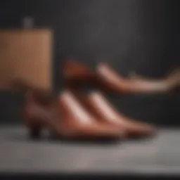 Elegant flat leather pointed shoes showcased on a stylish surface