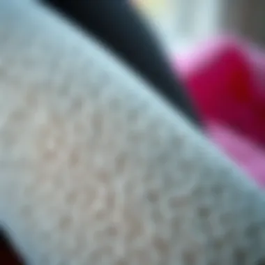 Close-up of the fleece material showcasing its texture and warmth.