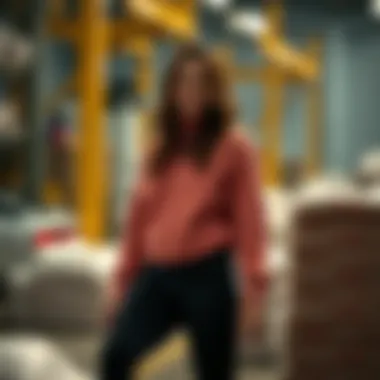 Sustainable practices in producing fleece lined leggings.