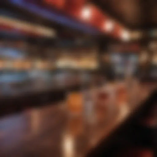 Vibrant bar atmosphere with singles mingling