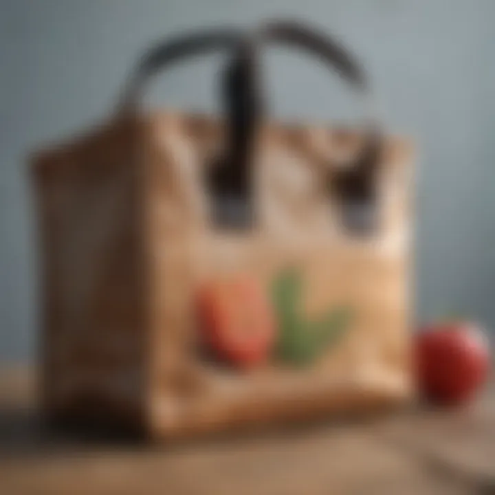 Eco-friendly lunch tote made from recycled materials