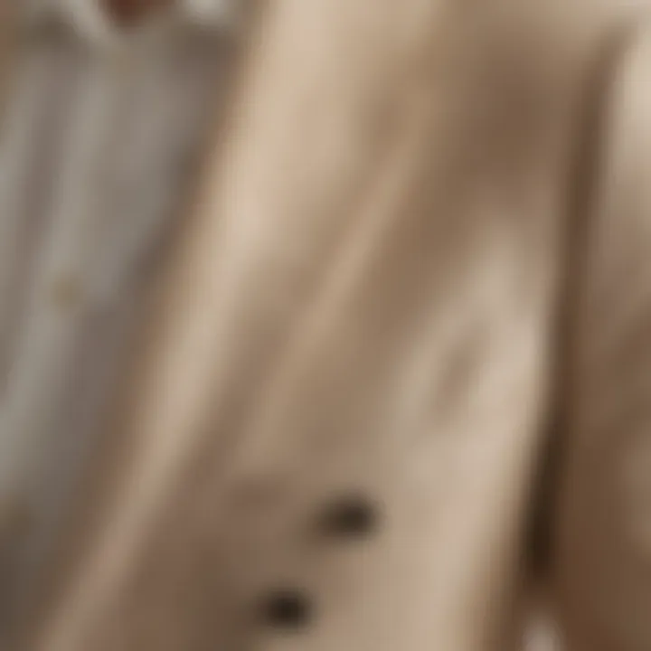 Close-up detail of J.Crew linen fabric texture