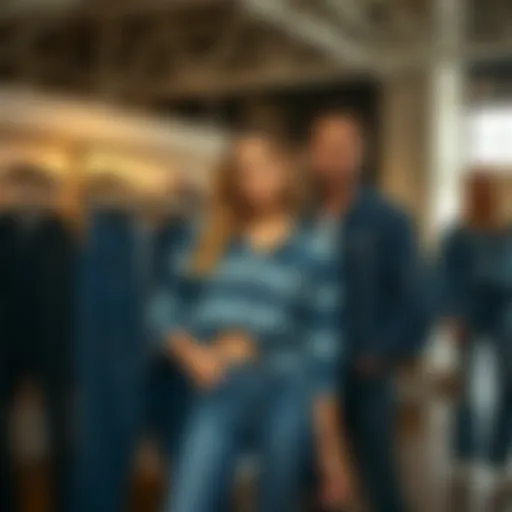 Elegant display of various denim styles by Paige