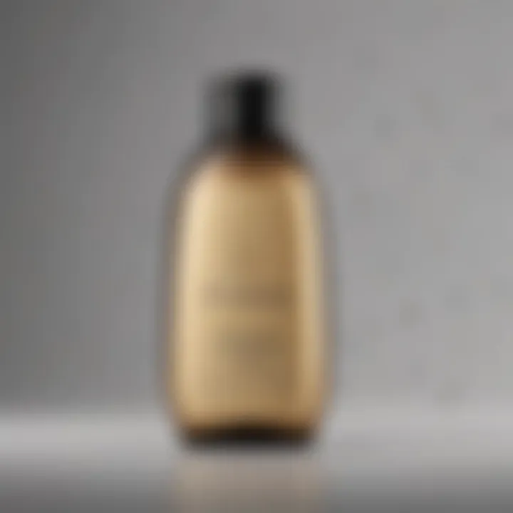 Elegant packaging of the shampoo brand