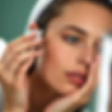 User Applying Lancôme Énergie Product on Skin User applying Lancôme Énergie product on skin