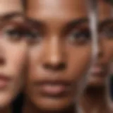 An array of foundation shades catering to various black skin tones