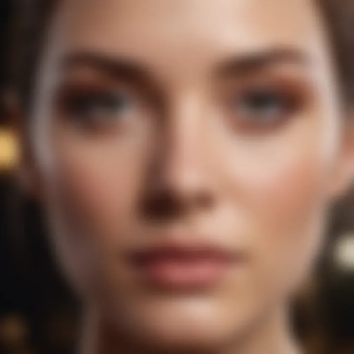 An elegant display of various natural look cosmetics in soft lighting