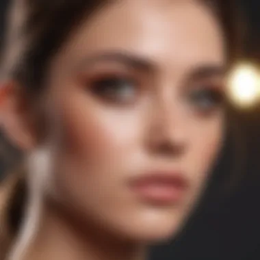 A serene space showcasing a makeup application with natural products