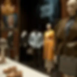 Elegant luxury fashion display showcasing curated designer pieces