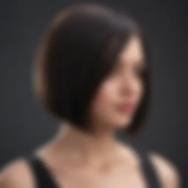 A modern bob hairstyle showcasing sleek lines and volume