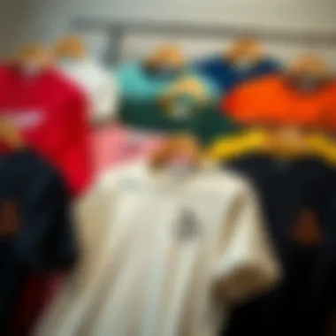 Diversity of Style Stylish arrangement of Onitsuka Tiger T-shirts in various colors