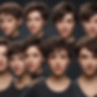 Diverse Face Shapes with Pixie Haircut Curls Diverse face shapes with pixie haircut curls