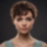Elegant pixie haircut with soft curls