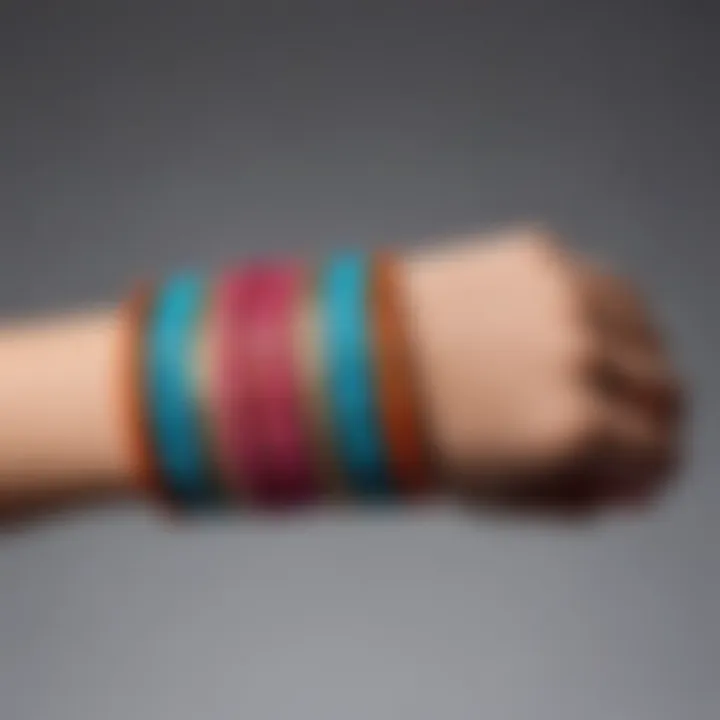 Stylish plus size cuff bracelet with vibrant colors
