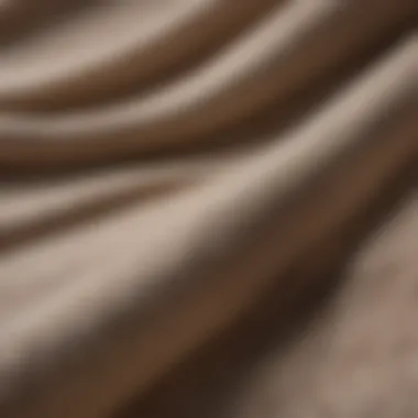 Sustainable Linen Fabric Close-Up Sustainable linen fabric highlighting its texture and quality