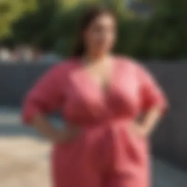 Vibrant Plus Size Linen Styles Vibrant plus size linen outfits displayed outdoors