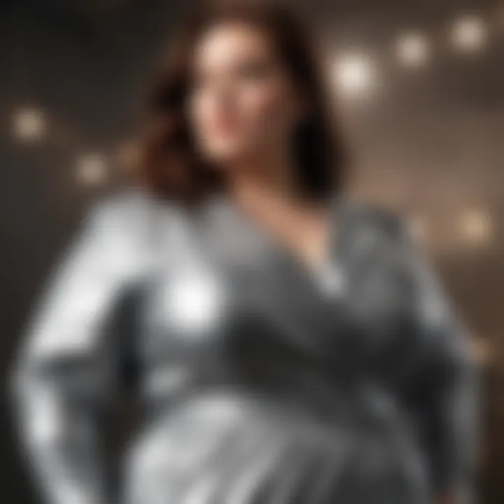 Close-up of stylish plus size unisex apparel showcasing unique designs