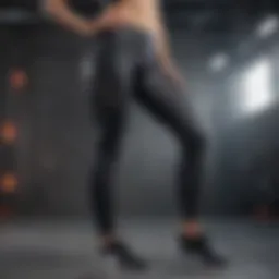 Stylish athletic leggings displayed on a modern backdrop