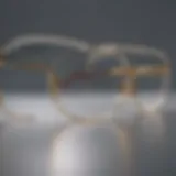 Elegant clear Ray Ban glasses on a stylish surface