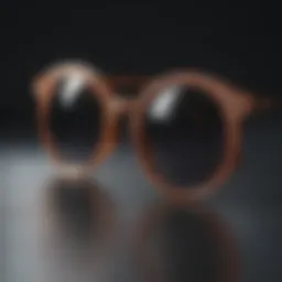 Elegant round designer sunglasses showcasing intricate frame designs