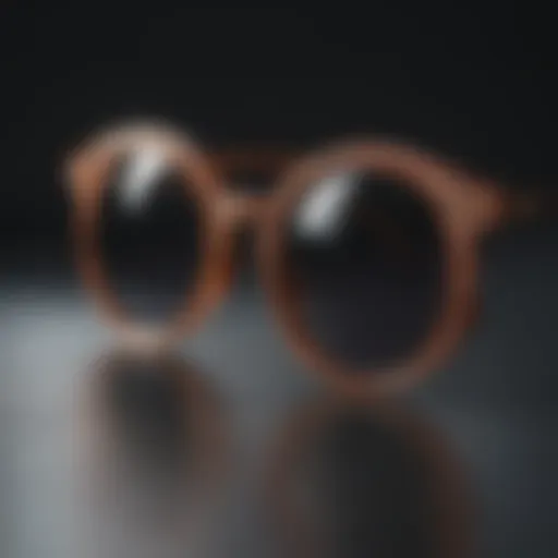 Elegant round designer sunglasses showcasing intricate frame designs