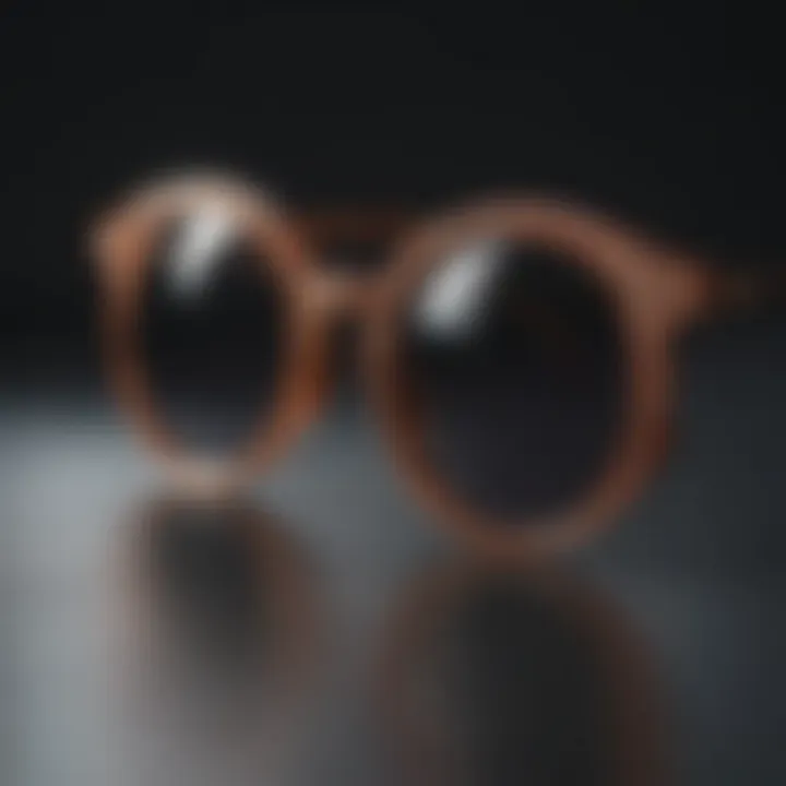 Elegant round designer sunglasses showcasing intricate frame designs