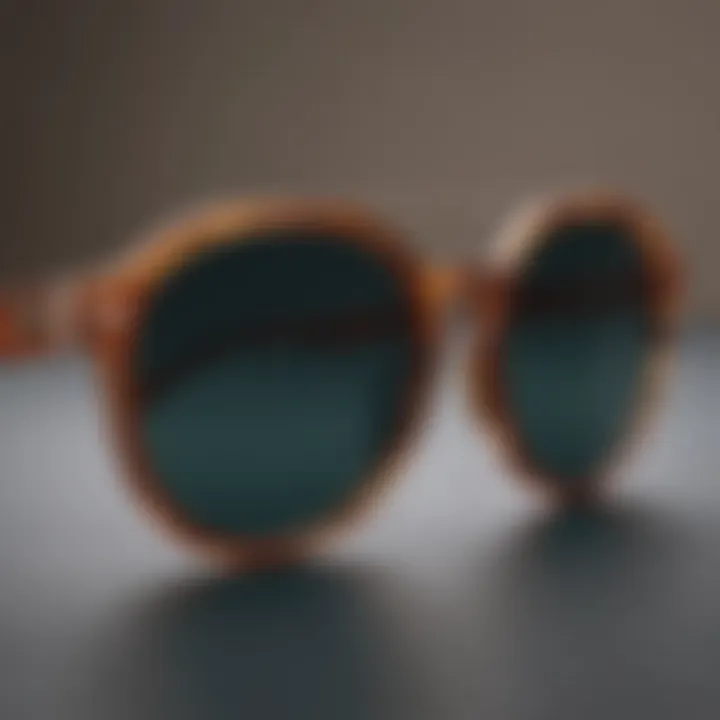 Sustainable materials used in round frame sunglasses