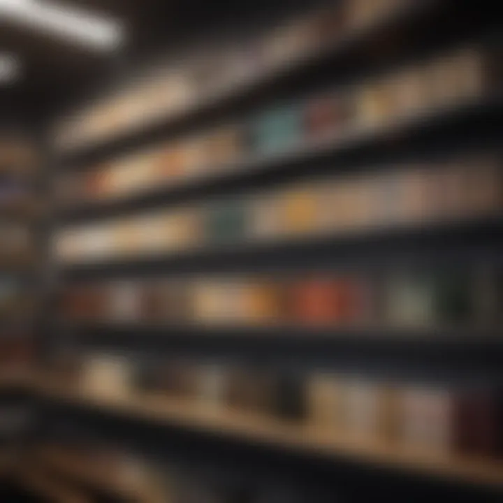 A selection of eco-friendly hair color products on a shelf