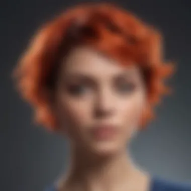 A vibrant image of short natural hair dyed in bold colors, highlighting creativity and individuality.