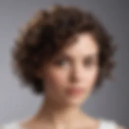 A close-up of a stylish short natural hairstyle showcasing defined curls and texture.