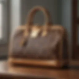 An exquisite Gilt Louis Vuitton handbag showcasing vintage design