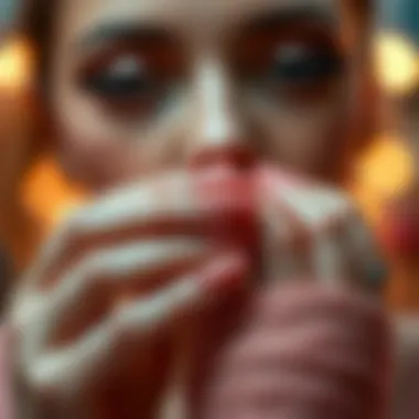 Creative Application Techniques Creative application techniques for rose gold glitter polish