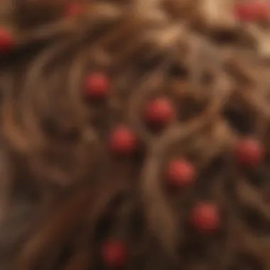 Close-up of leopard print hair accents