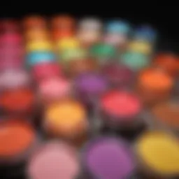 Vibrant dye shades spectrum