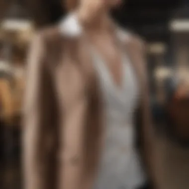 Layered camisole under a chic blazer