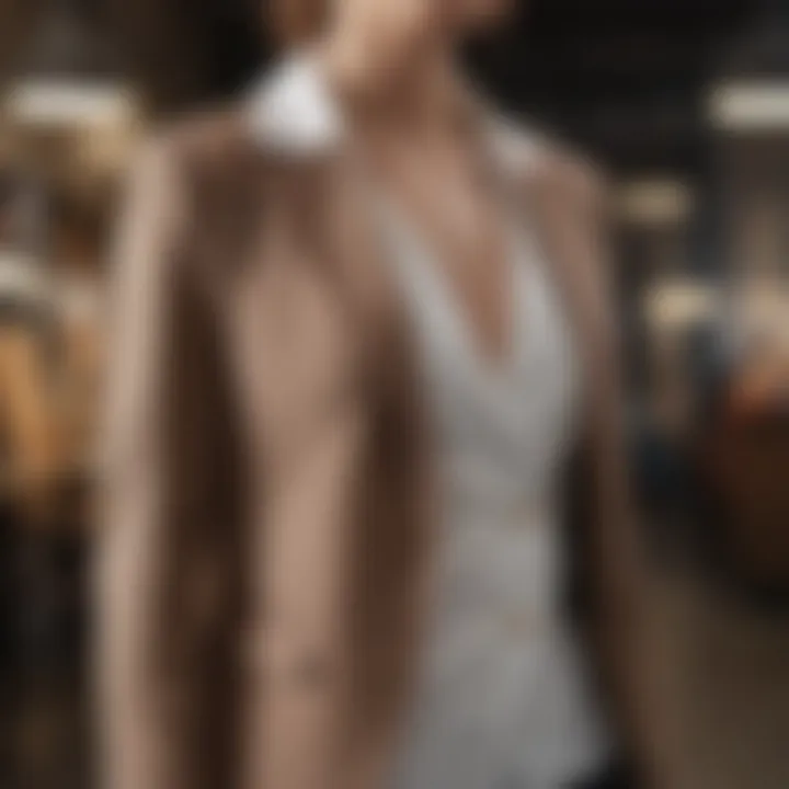 Layered camisole under a chic blazer
