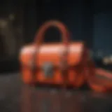 Luxurious designer shoulder bag in vibrant color